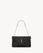 YSL CASSANDRE large pouch on chain in lambskin